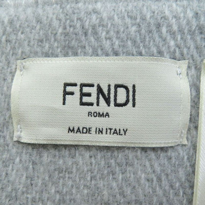 Fendi Fxt485 AROQ TU Wool Cashmere Current Item Scarf Light Gray Silver 35.0 X