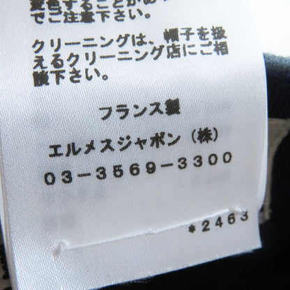 Hermes Deauville 100% Cashmere Cassock With Serie Buttons Blue 57 With Box And