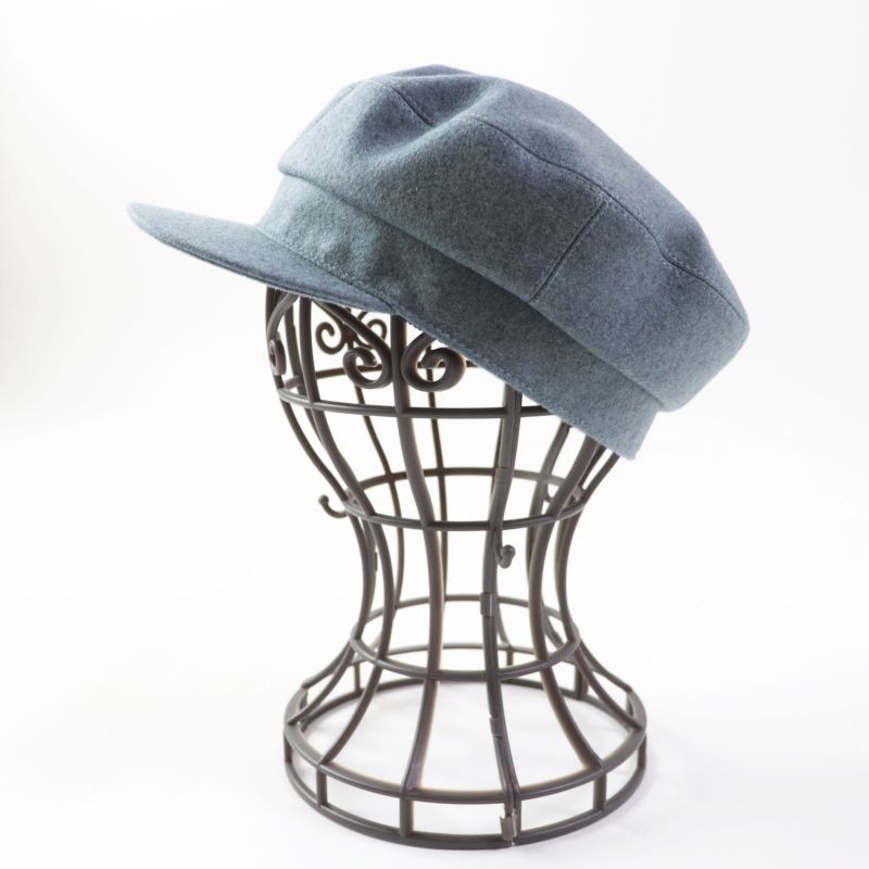 Hermes Deauville 100% Cashmere Cassock With Serie Buttons Blue 57 With Box And