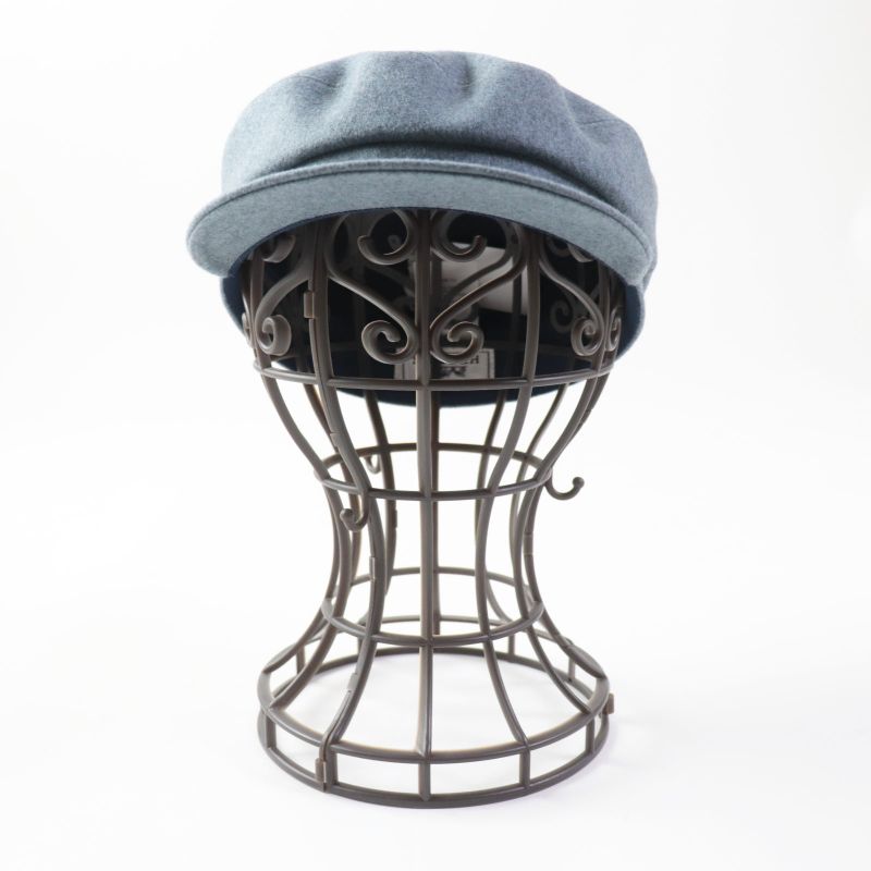 Hermes Deauville 100% Cashmere Cassock With Serie Buttons Blue 57 With Box And