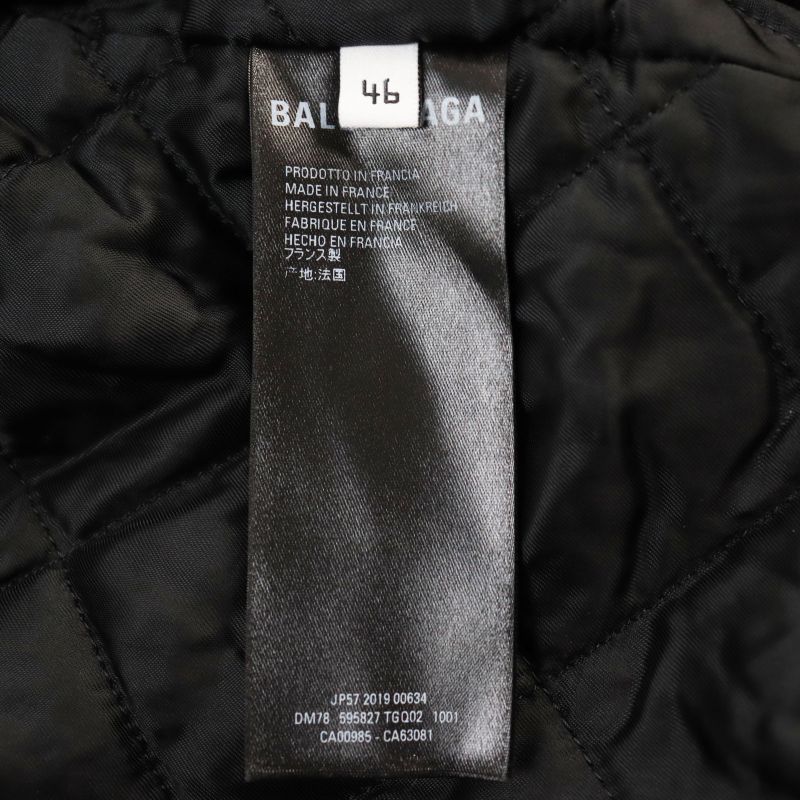 Balenciaga 19AW 595827 Tgq02 Oversized Faux Fur Padded Quilted Lined Long