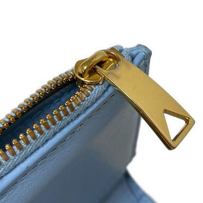 Bottega Veneta Bifold Wallet Medium Cassette Light Blue Leather
