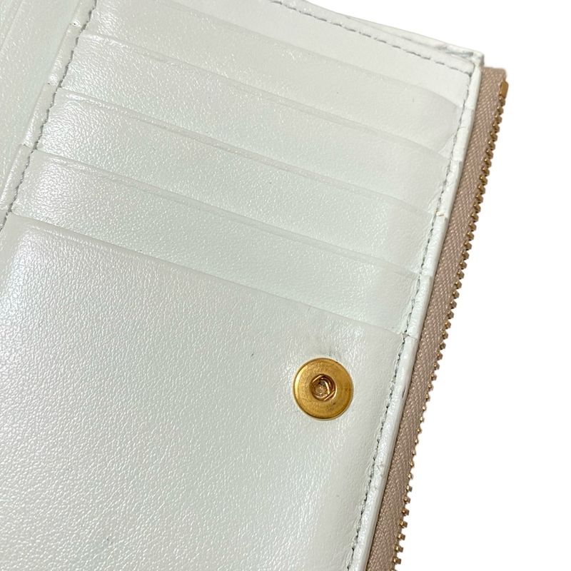 Bottega Veneta Intrecciato Gray-beige Leather Wallet