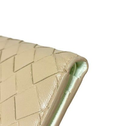 Bottega Veneta Intrecciato Gray-beige Leather Wallet