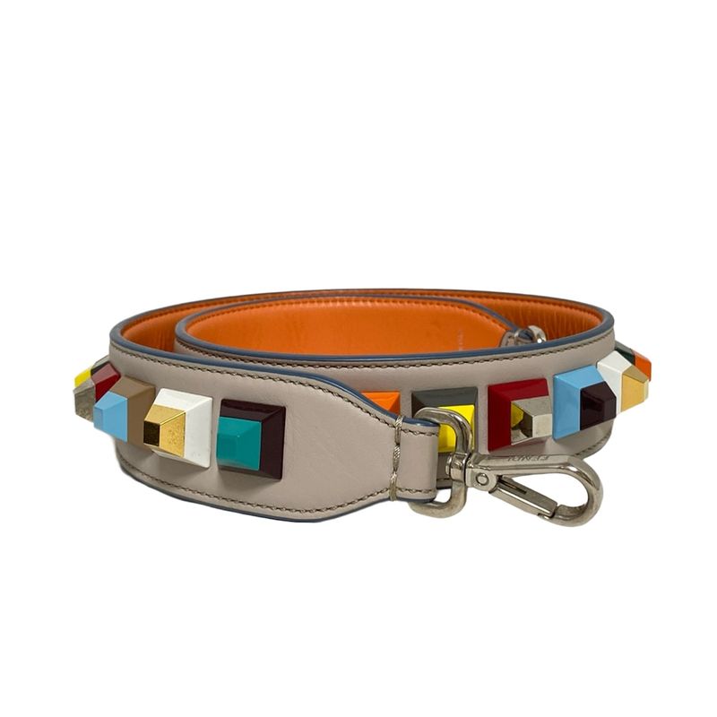 Fendi Shoulder Strap You Gray X Light Blue X Multi Leather