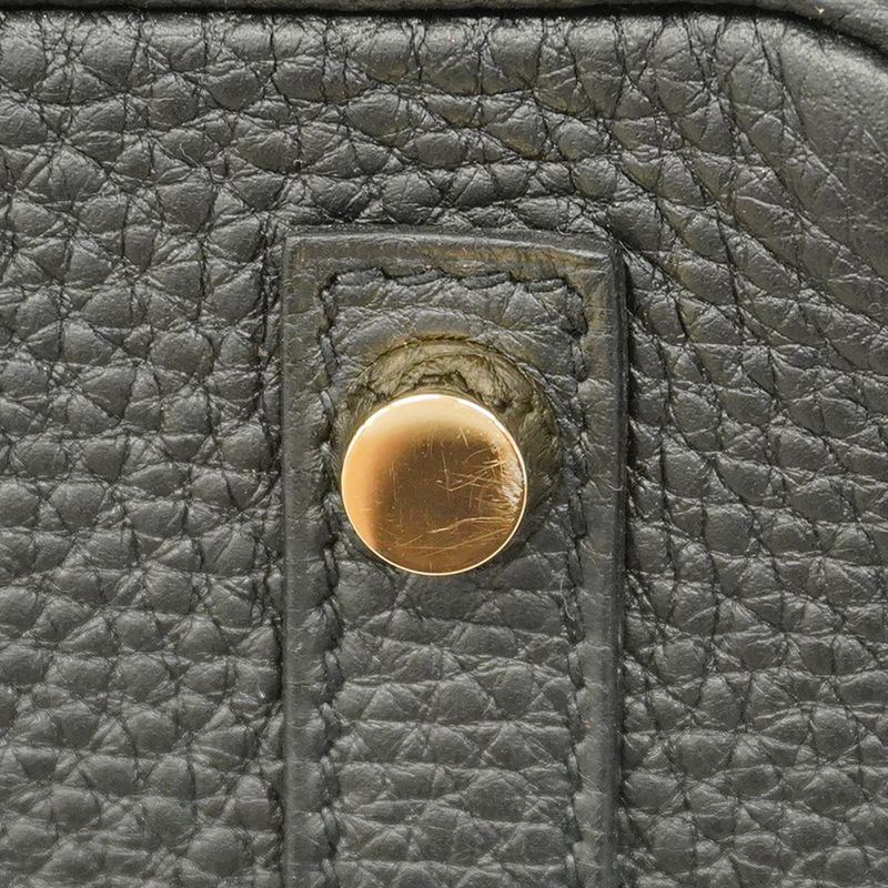 5ob1102-1-h-g]hermes Handbag Birkin 25 Togo Black Gold Hardware Y Engraved