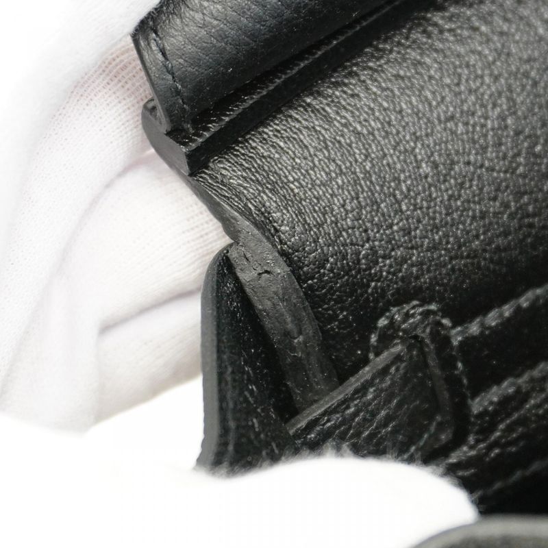 5ob1102-1-h-g]hermes Handbag Birkin 25 Togo Black Gold Hardware Y Engraved