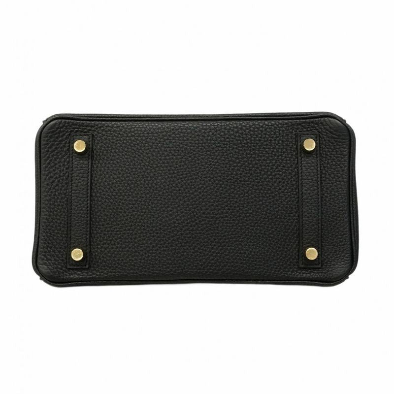 5ob1102-1-h-g]hermes Handbag Birkin 25 Togo Black Gold Hardware Y Engraved