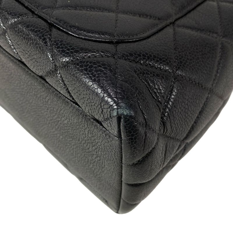 Chanel Handbag Trapezoid Bag/matelasse A12397 Black Gold Hardware