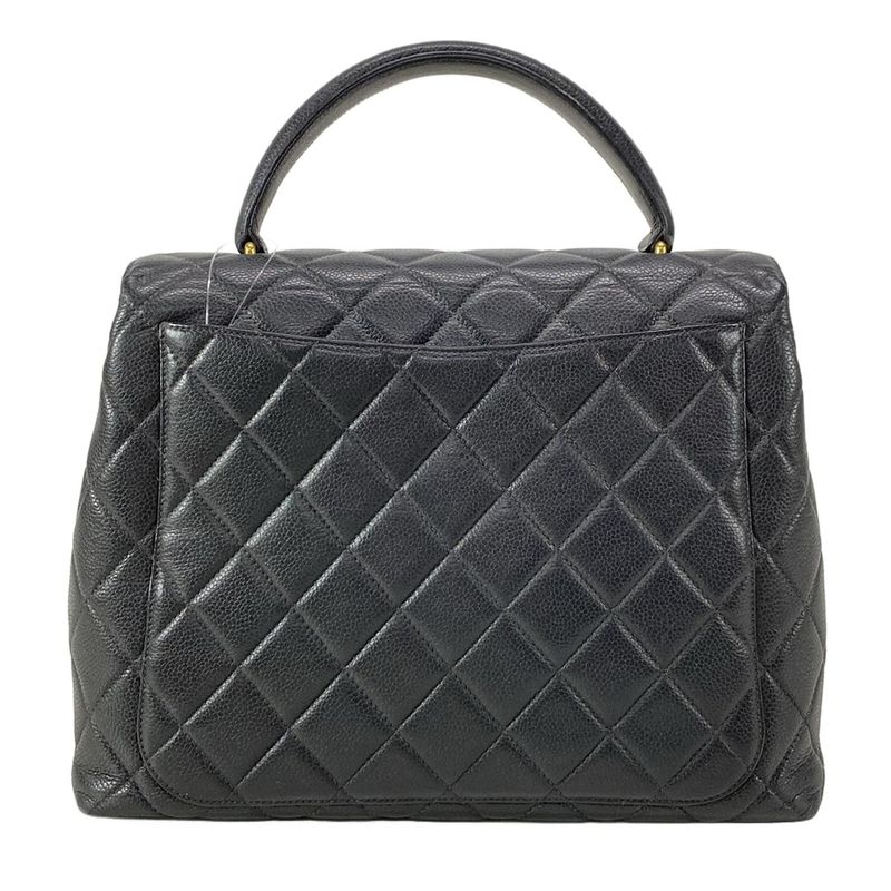 Chanel Handbag Trapezoid Bag/matelasse A12397 Black Gold Hardware