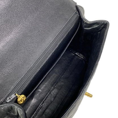 Chanel Handbag Trapezoid Bag/matelasse A12397 Black Gold Hardware