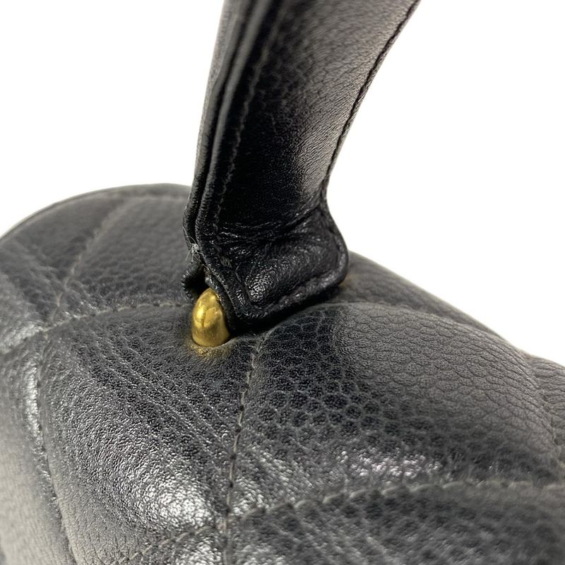 Chanel Handbag Trapezoid Bag/matelasse A12397 Black Gold Hardware