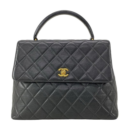 Chanel Handbag Trapezoid Bag/matelasse A12397 Black Gold Hardware