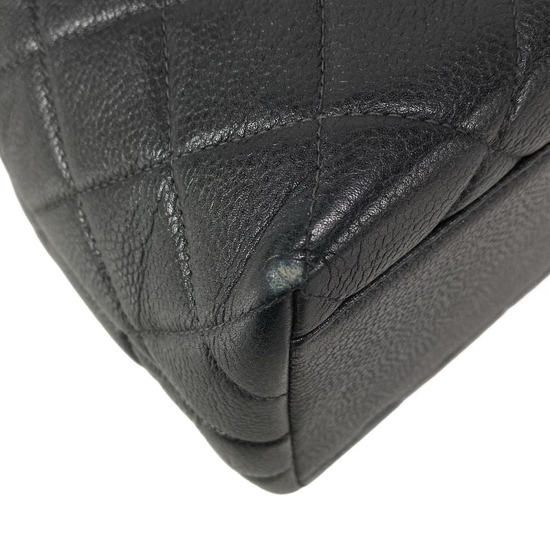 Chanel Handbag Trapezoid Bag/matelasse A12397 Black Gold Hardware