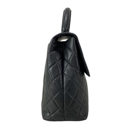 Chanel Handbag Trapezoid Bag/matelasse A12397 Black Gold Hardware