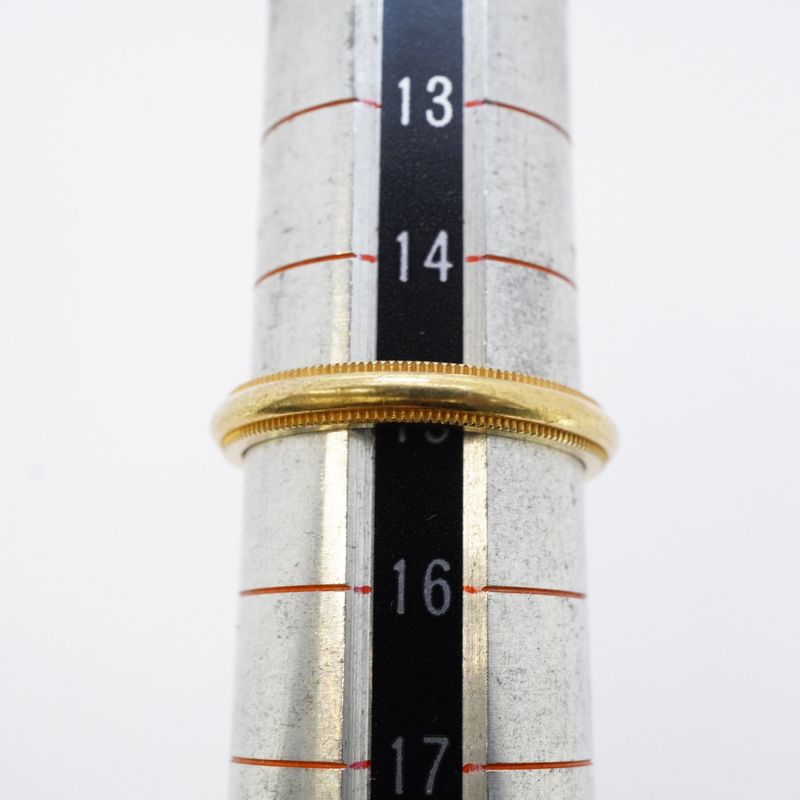 Tiffany & Co Ring Milgrain 18K Yellow Gold Yellow Gold Size 15 Men's