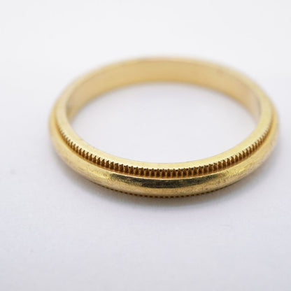 Tiffany & Co Ring Milgrain 18K Yellow Gold Yellow Gold Size 15 Men's