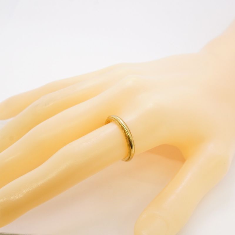 Tiffany & Co Ring Milgrain 18K Yellow Gold Yellow Gold Size 15 Men's