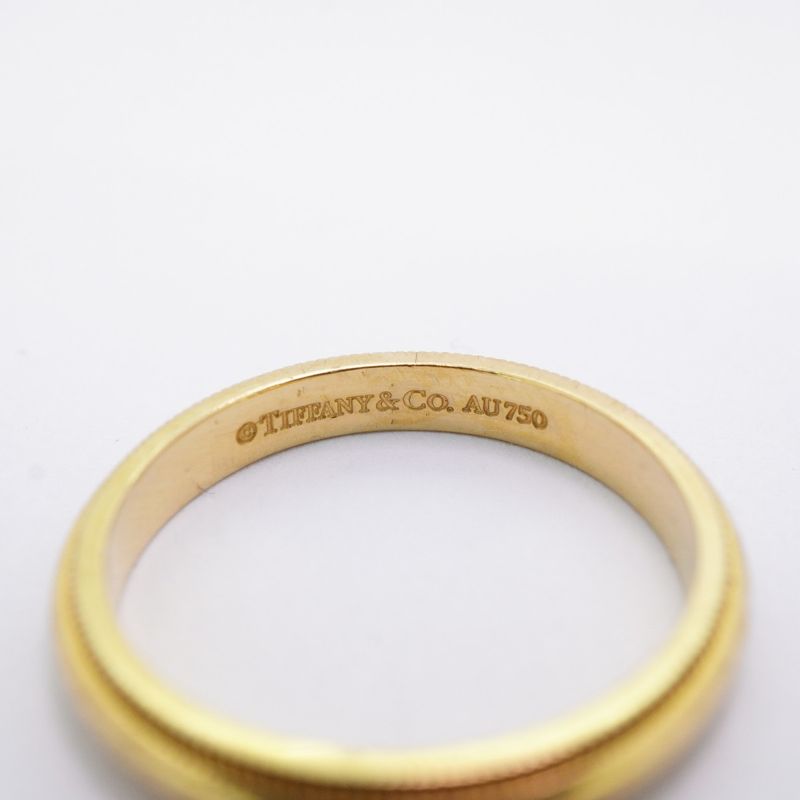 Tiffany & Co Ring Milgrain 18K Yellow Gold Yellow Gold Size 15 Men's
