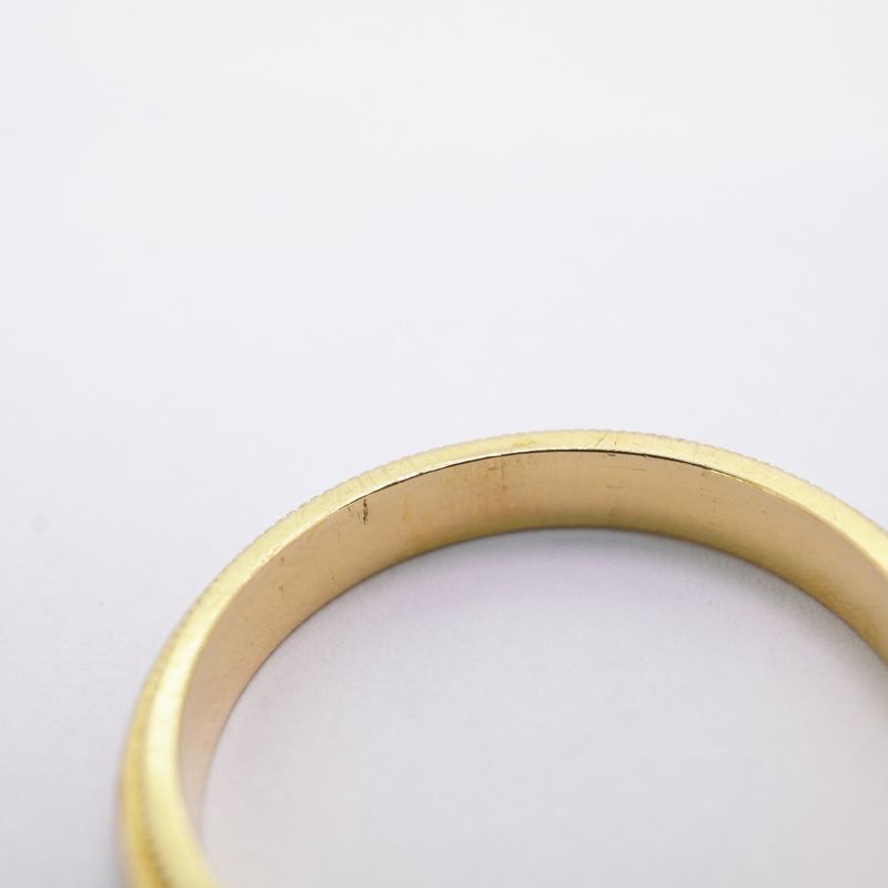 Tiffany & Co Ring Milgrain 18K Yellow Gold Yellow Gold Size 15 Men's