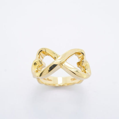 Tiffany & Co Ring Double Rubbing Heart 18K Yellow Gold Yellow Gold #125 Ladies