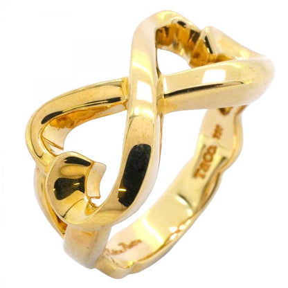 Tiffany & Co Ring Double Rubbing Heart 18K Yellow Gold Yellow Gold #125 Ladies
