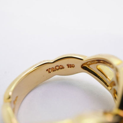Tiffany & Co Ring Double Rubbing Heart 18K Yellow Gold Yellow Gold #125 Ladies