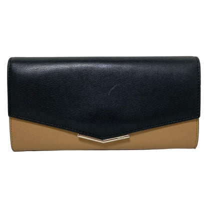 Fendi Long Wallet Toujours 8m0350 Brown And Black Leather