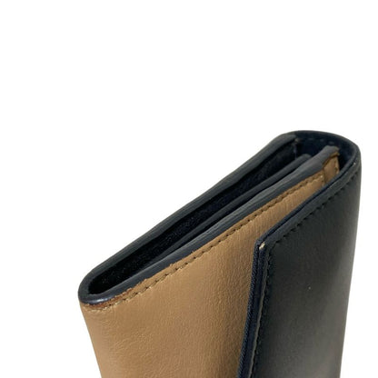 Fendi Long Wallet Toujours 8m0350 Brown And Black Leather