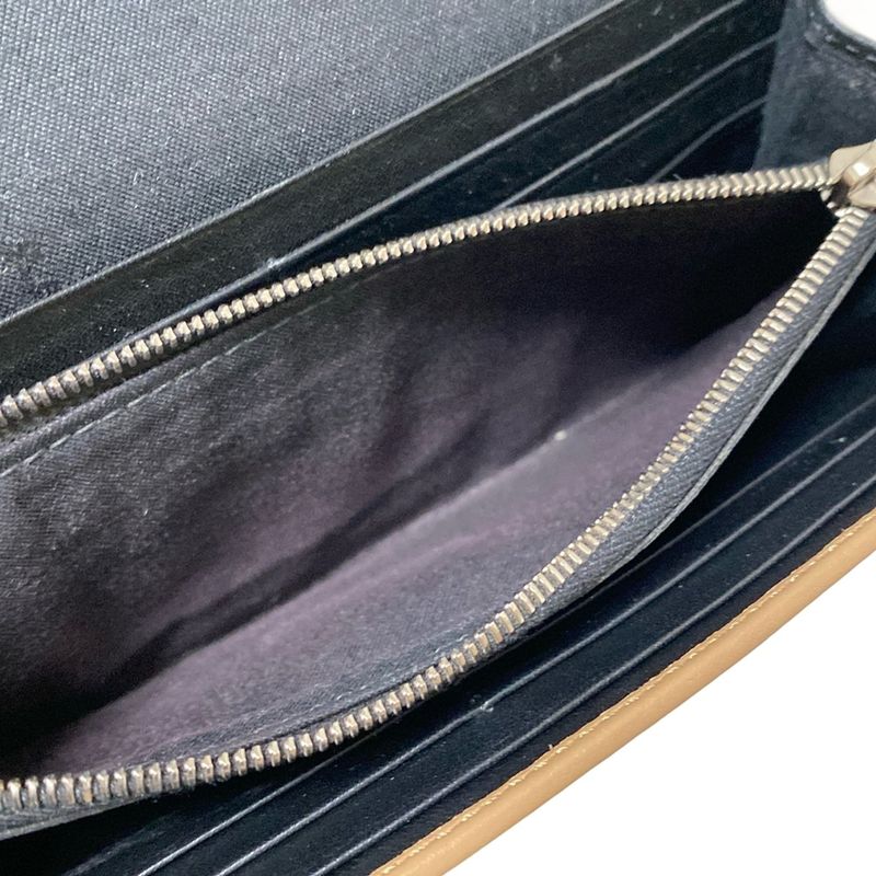 Fendi Long Wallet Toujours 8m0350 Brown And Black Leather