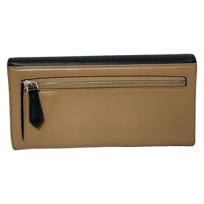 Fendi Long Wallet Toujours 8m0350 Brown And Black Leather