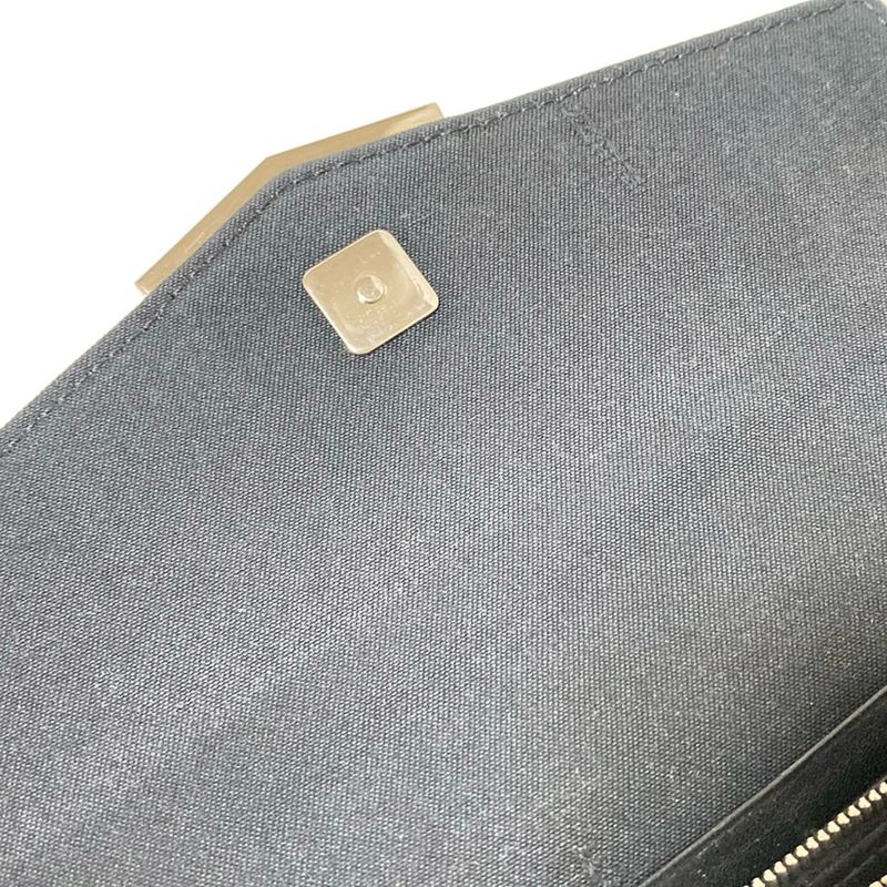 Fendi Long Wallet Toujours 8m0350 Brown And Black Leather