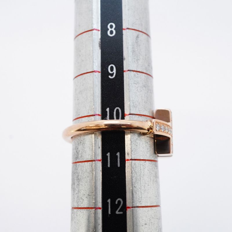 Tiffany & Co Ring T-wire 18K Pink Gold Pink Gold Mother-of-pearl Diamond #105