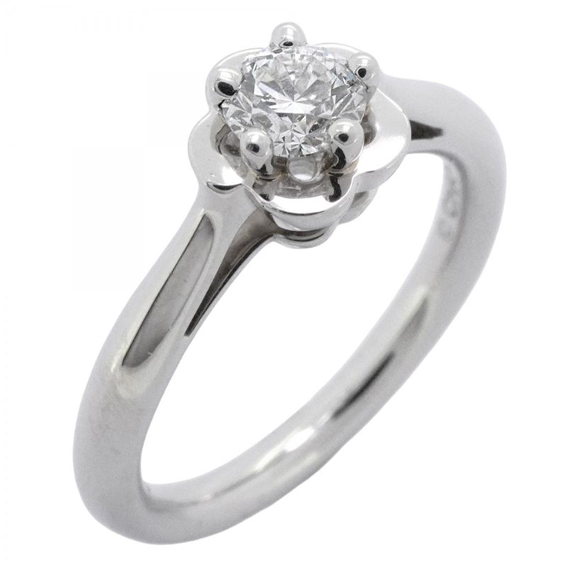 Chanel Ring Camellia 1PD Pt950 Platinum Diamond #47 Ladies
