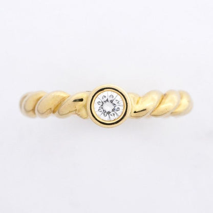 Tiffany & Co Ring Twisted 1PD 18K Yellow Gold Yellow Gold Diamond 95 Ladies