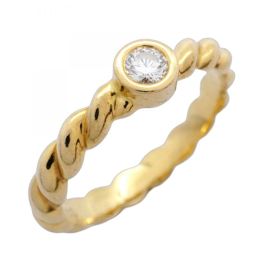 Tiffany & Co Ring Twisted 1PD 18K Yellow Gold Yellow Gold Diamond 95 Ladies