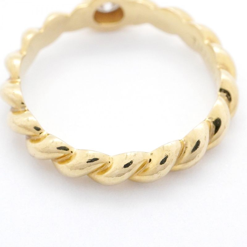Tiffany & Co Ring Twisted 1PD 18K Yellow Gold Yellow Gold Diamond 95 Ladies
