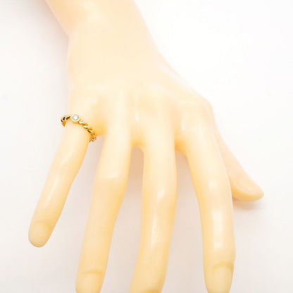 Tiffany & Co Ring Twisted 1PD 18K Yellow Gold Yellow Gold Diamond 95 Ladies