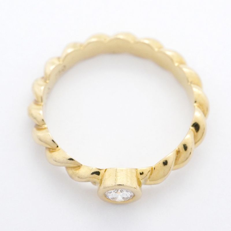 Tiffany & Co Ring Twisted 1PD 18K Yellow Gold Yellow Gold Diamond 95 Ladies