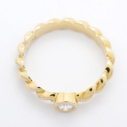 Tiffany & Co Ring Twisted 1PD 18K Yellow Gold Yellow Gold Diamond 95 Ladies