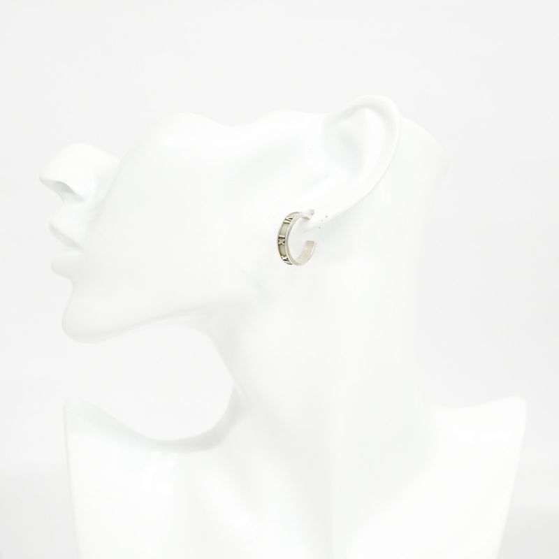 Tiffany & Co Earrings Atlas Hoop Silver 925 Ladies