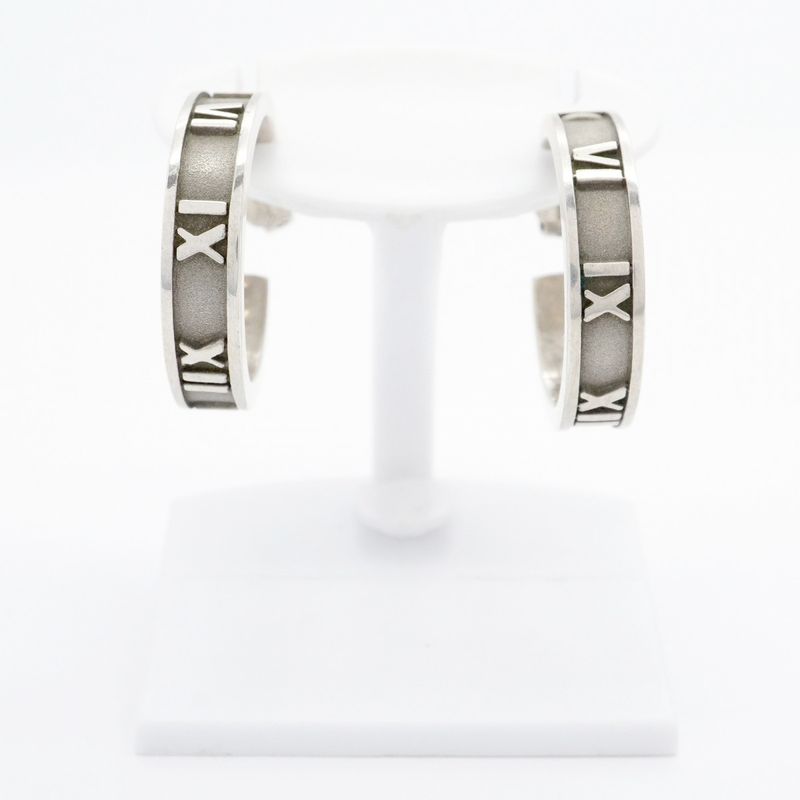 Tiffany & Co Earrings Atlas Hoop Silver 925 Ladies