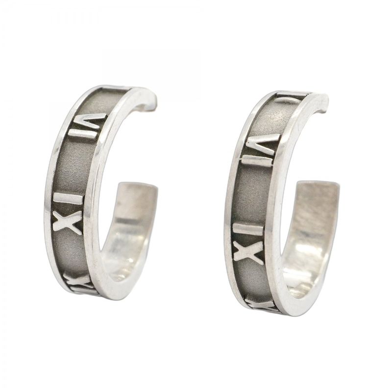 Tiffany & Co Earrings Atlas Hoop Silver 925 Ladies
