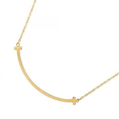 Tiffany & Co Necklace T-smile Small 18K Yellow Gold Yellow Gold Ladies