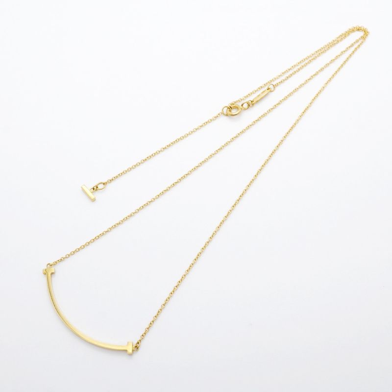 Tiffany & Co Necklace T-smile Small 18K Yellow Gold Yellow Gold Ladies