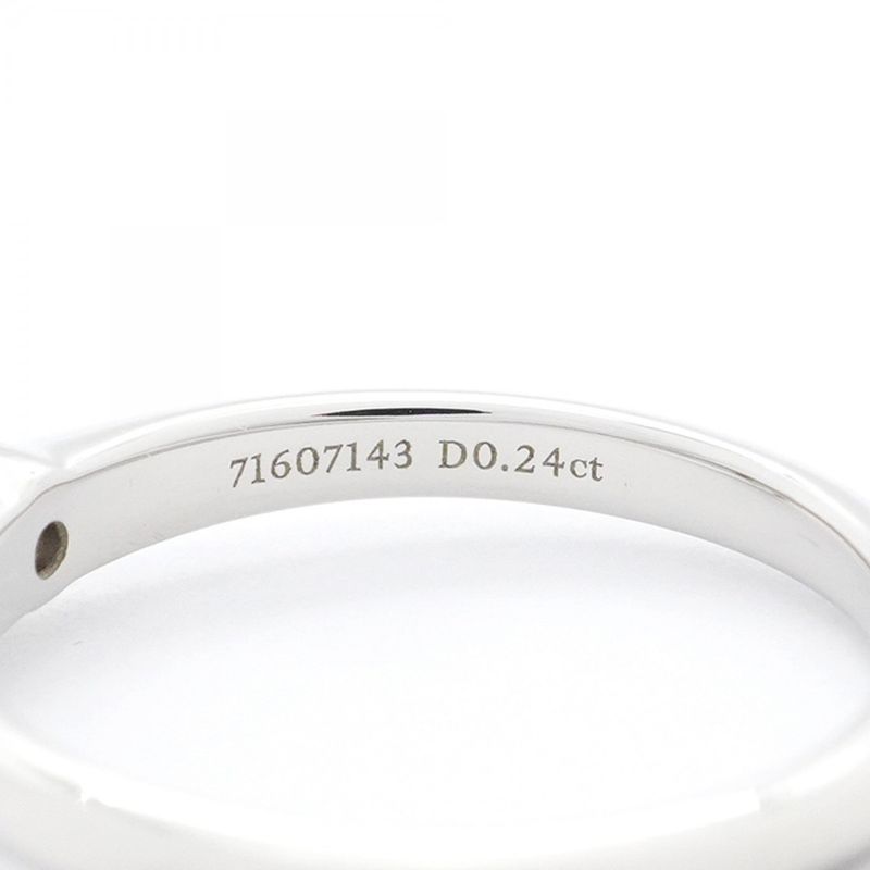 Tiffany & Co Ring Solitaire 1PD Pt950 Platinum Diamond 024ct 55 Ladies