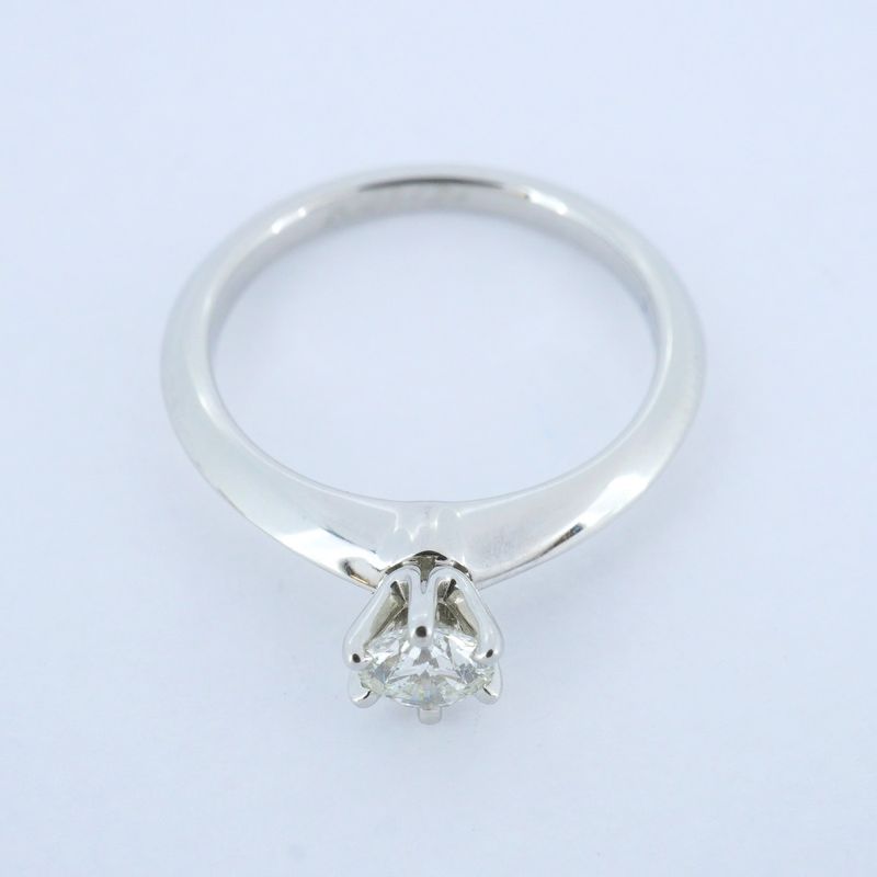 Tiffany & Co Ring Solitaire 1PD Pt950 Platinum Diamond 024ct 55 Ladies