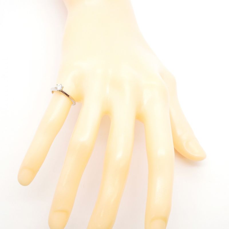 Tiffany & Co Ring Solitaire 1PD Pt950 Platinum Diamond 024ct 55 Ladies