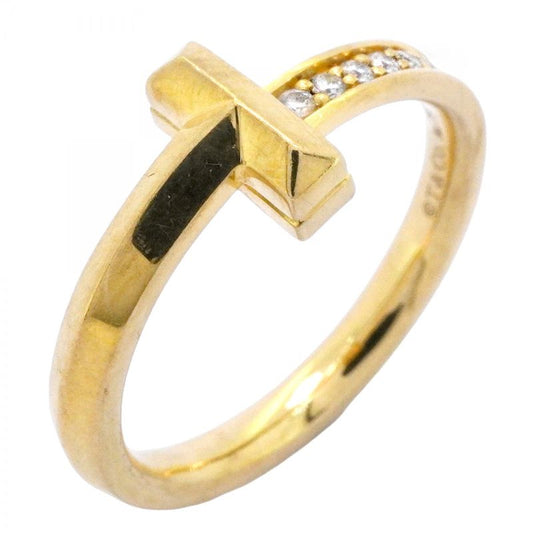 Tiffany & Co Ring T One 18K Yellow Gold Yellow Gold With Diamonds 008ct Size