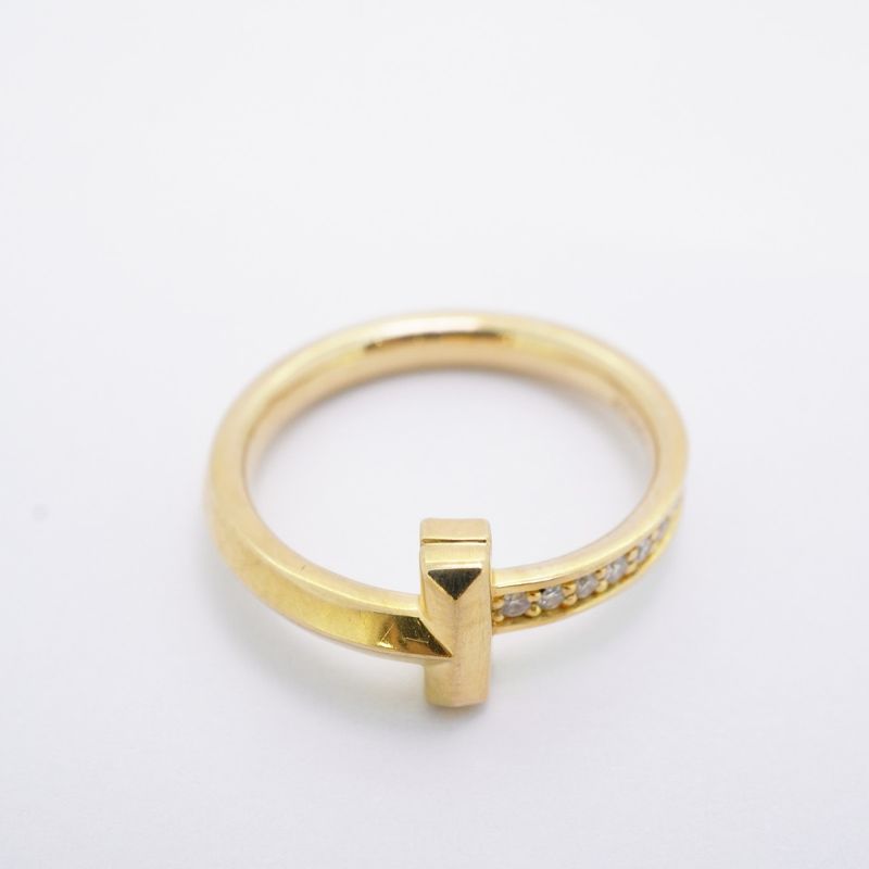 Tiffany & Co Ring T One 18K Yellow Gold Yellow Gold With Diamonds 008ct Size